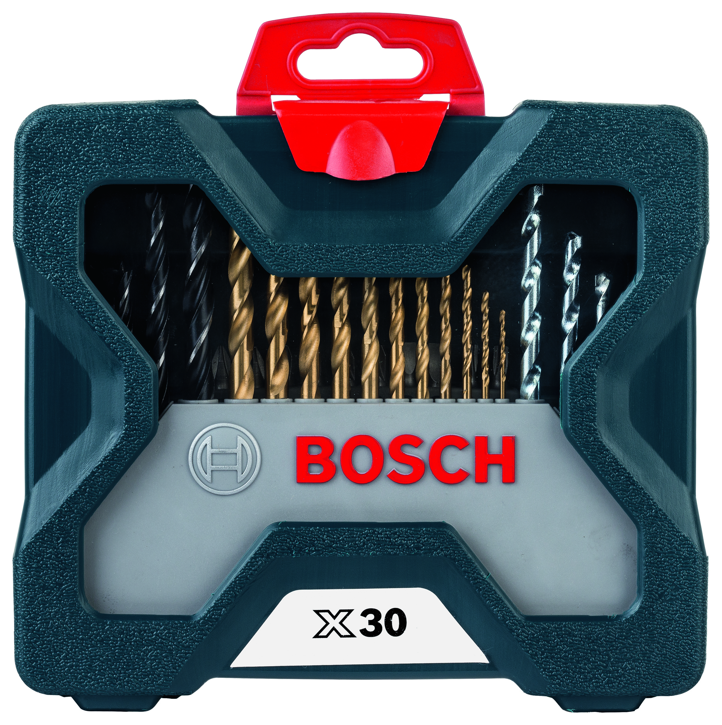 Kit de Pontas e Brocas em Titânio Bosch X-Line para parafusar e perfurar com 30 unidades
