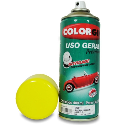 Tinta Spray 400 ML Amarelo Colorgin