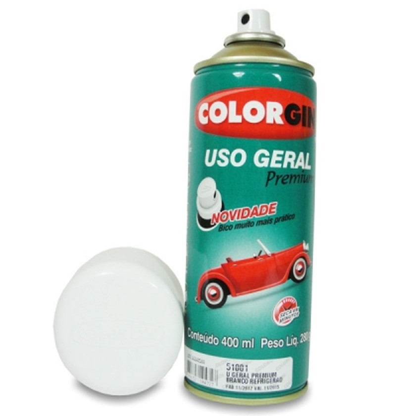 Tinta Spray 400 ML Branco Acabamento Colorgin