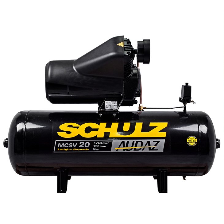 Compressor de Ar Audaz 5HP Trifásico MCSV20/200 Schulz