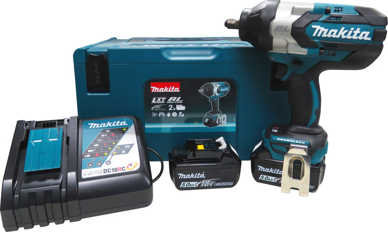 CHAVE DE IMPACTO A BAT 18V 1/2 1000Nm 5.0AH MAKITA - DTW1002RTJ 