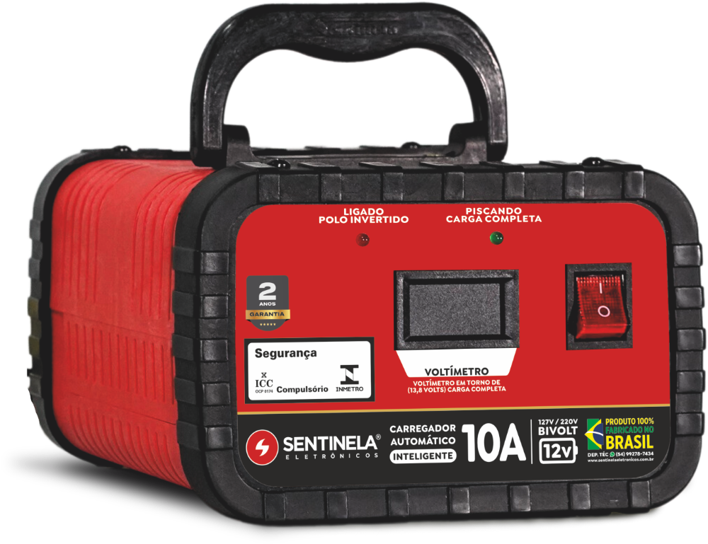 Carregador de Bateria 10A CV1012 Sentinela