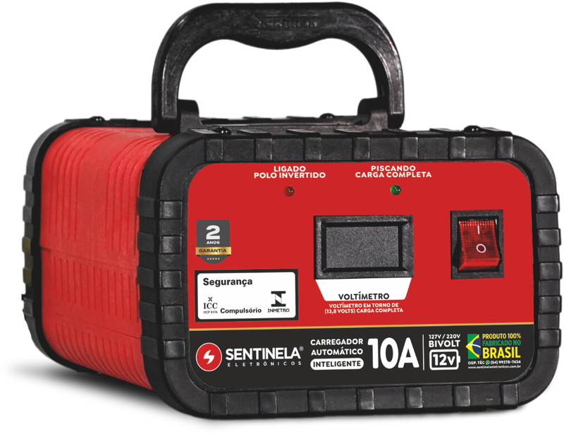 Carregador de Bateria 10A CV1012 Sentinela