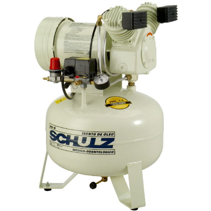 COMPRESSOR DE AR MSV 6/30L 1HP ODONTOLOGICO - SCHULZ