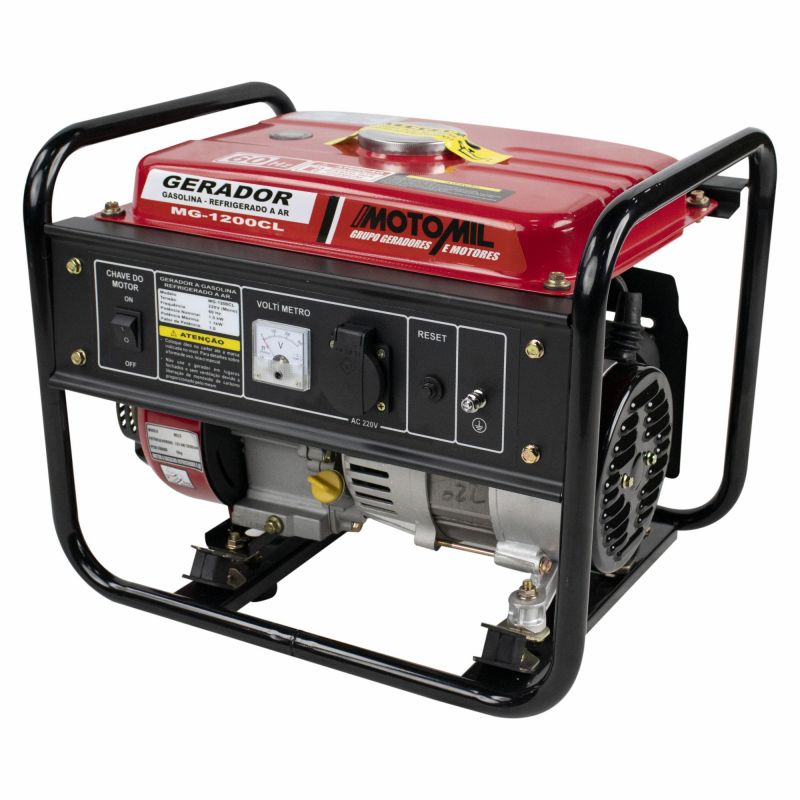 Gerador a Gasolina Mono 1,2 KVA 220V Motomil MG-1200CL