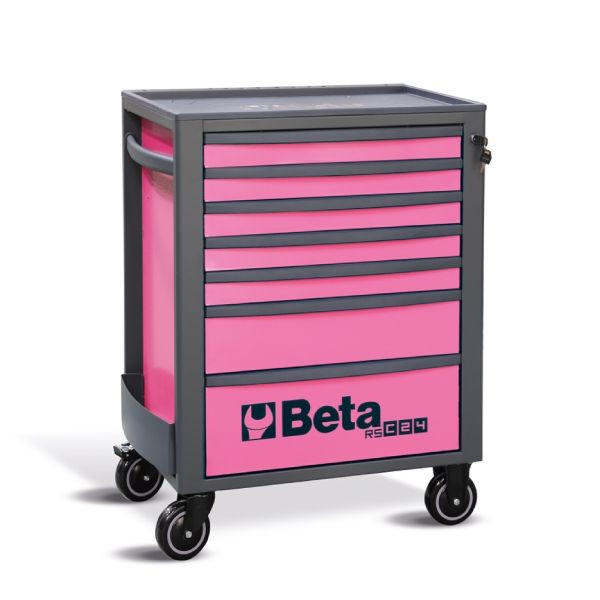  Carro para Ferramentas com 7 Gavetas Rosa RSC24-7-PINK Beta