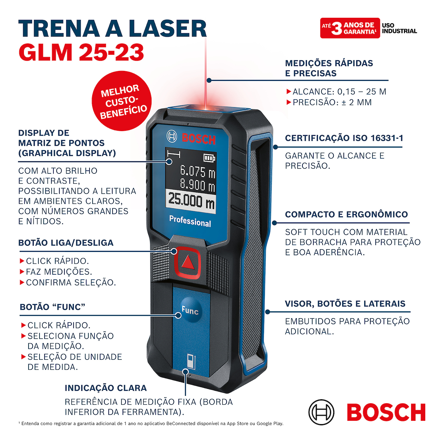 Medidor de Distância a Laser GLM 25-23 Bosch