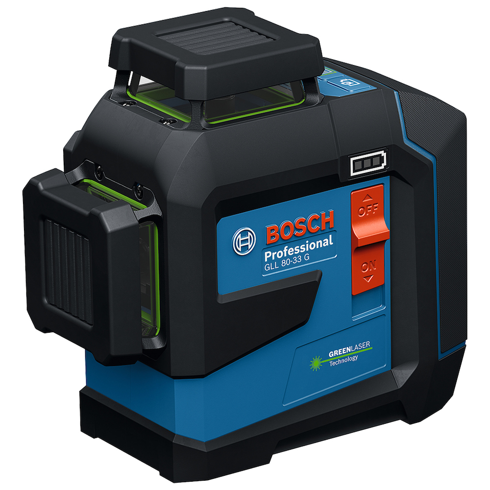 Nível a Laser c/ Receptor LR7 Bosch GLL 80-33 G LI