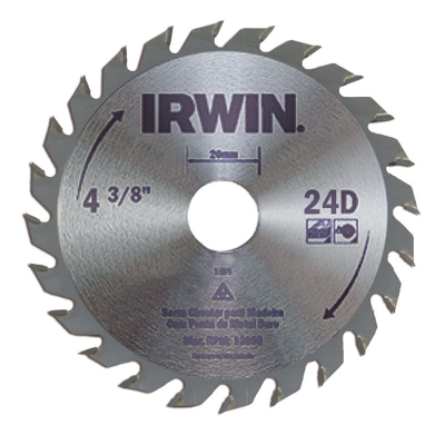 Serra circular 110mm - 13000RPM- Irwin 24 dentes